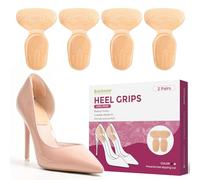 Heel Grips for Women Shoes - Bukihome Heel Pads for Shoes That are Too Big, Non-Slip, Reduce Friction Design Shoe Cushions for High Heels, Sandales, Escarpins, Flats, Boots (4 pièces, beige)