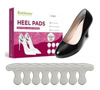 Heel Grips Inserts for Loose Shoes - Bukihome Heel Liners for Too Big Shoes with Long-Lasting Adhesive - Elastic Gel Heel Pads Prevent Slip Blisters Callus for Men Women (4 Pairs)