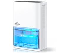 Heelay Déshumidificateur électrique, 2L Silencieux, économie d'énergie, Arrêt Automatique, éclairage 7 Couleurs, Anti-humidité et Anti-moisissure, Pour Chambre, Salle de Bain et Maison