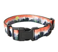 HEELE Collier pour Chien, Collier de Style Doux et Confortable avec Motifs Uniques Fleurs Multicolores, Ajustable avec Fermeture Rapide pour Petit, Moyen et Grand Chien, Lever De Soleil, M