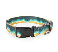 HEELE Collier pour Chien, Collier de Style Doux et Confortable avec Motifs Uniques Fleurs Multicolores, Ajustable avec Fermeture Rapide pour Petit, Moyen et Grand Chien, Vague de Mer, M