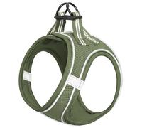 HEELE Harnais Chien Harnais pour Petit Chien Step-in Air Mesh Réfléchissante Réglable Harnais pour Chiot, Armée Vert, M