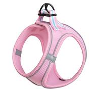 HEELE Harnais pour Chiens Harnais Rembourré en Mesh Doux pour Chiots Harnais Respirant Réglable Réfléchissant Harnais pour Marcher Courir Formation, Rose, 2XS