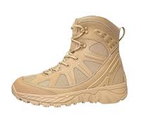 HeelVirtuosa Bottes de randonnée et Bottes Tactiques Montantes for Hommes - Semelle extérieure en Caoutchouc à Sculpture Profonde, système de laçage sécurisé(Brown,43 EU)