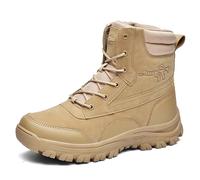 HeelVirtuosa Bottes de randonnée Montantes for Hommes, Chaussures Tactiques d'extérieur imperméables, durables avec Traction Agressive(Brown,45 EU)