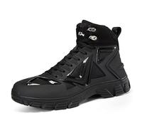 HeelVirtuosa Bottes de randonnée Montantes for Hommes, résistantes et Respirantes, offrant Un Bon Maintien de la Cheville et Une Semelle extérieure Robuste for Une adhérence optimale.(Black,47 EU)