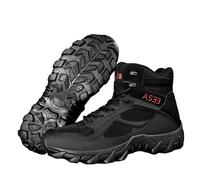 HeelVirtuosa Bottes Tactiques Montantes for Hommes, Robustes avec Semelles Profondes, Bottes d'extérieur avec Maintien de la Cheville(Black,47 EU)