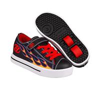 Heelys Chaussures à Talon Unisexe, Noir Jaune Rouge Flamme, 34 EU