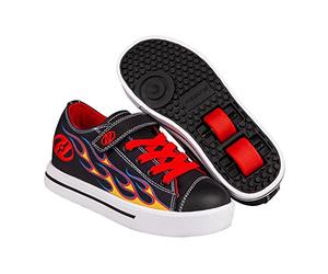 Heelys HLY-B2W-8334 Chaussures à Talons roulants, Noir/Jaune/Rouge Flamme, 36