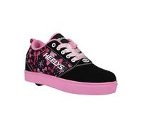 Heelys Pro 20 EMB Prints Chaussure à Talon, Noir, Rose Clair, Rose, 35 EU