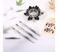 heemeei Kolinsky Pinceau à ongles en acrylique taille 8, 100 % pur, poignée robuste, outils de conception de poudre acrylique pour manucure professionnelle, bricolage, salon à domicile (8#)