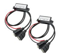 Heemol Adaptateur Secteur 12V Vers USB, Module de Conversion Étanche Buck 3A 15W (Double USB)
