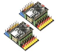 Heemol Lot de 2 cartes de développement ESP32 C3 Super Mini avec carte d'extension pour ESP32-C3 Mini, WiFi et Bluetooth 5.0 ESP32 C3 Mini Modul, RISC-V 32 bits, CPU 32 bits, 160 MHz, 400 Ko SRAM
