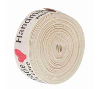 HEEPDD 1,5 Cm Sources Faites à la Main Ruban de Coton pour L'emballage Actuel, Idéal pour les Biscuits et les Paquets de Pâtisseries (coeur rouge fait à la main)