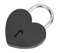 HEEPDD 1.8x2.3in Coeur Serrure, Coeur coloré Souhaite Cadenas en Métal Exquis avec clé, des Fournitures D'artisanat de Ménage pour le Sport Locker Lock, Bagages, Clôture, Sac à Dos, de (BLACK)