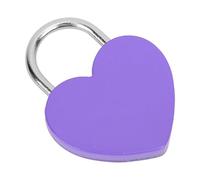HEEPDD 1.8x2.3in Coeur Serrure, Coeur coloré Souhaite Cadenas en Métal Exquis avec clé, des Fournitures D'artisanat de Ménage pour le Sport Locker Lock, Bagages, Clôture, Sac à Dos, de (PURPLE)