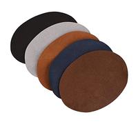 HEEPDD 1 Packs 10 Pcs Coudre sur Tissu Plaques de Genou Ovale du Coude, Alimentation Artisanale Appliques de Couture 5 Couleurs Fer sur Patchs Ovales pour les Vêtements de Survêtement
