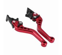 HEEPDD 1 Paire de Leviers de Frein en Aluminium CNC pour Motos et Scooters avec Conception d'alésage de Pivot de Précision des Performances Stables et une sécurité Améliorée, Idéal pour les (rouge)