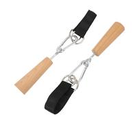 HEEPDD 1 Paire de Poignées de Traction, Poignées en Bois pour l'entraînement de Force des Bras avec un Confort Ergonomique, Conception Légère pour la Salle de Gym à Domicile et les Grimpeurs 1,2 Lb