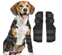 HEEPDD 1 Paire de Protections de Coude pour Chien, Genouillère en Néoprène pour Chien de Compagnie, Manchon de Jambe de Souple et Antidérapant avec Crochets et Bandes Réglables (M)