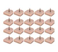 HEEPDD 10 Paires Plaques de Réparation des Chaussures de Haut, Embouts de Rechange pour Talons Hauts en Forme de U Clous à de Remplacement[614 Beige 21.5 x 23] Coques talonnières