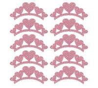 HEEPDD 10 Pièces 3,3 X 1,8 Pouce Kit de Réparation de Tissu en Forme de Couronne, Belles et élégantes Patchs Brodés pour les Chemises en Pantalon de vêtements. (Couronne d'amour 10 * 4cm)