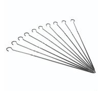 HEEPDD 10 Pièces Brochettes de Barbecue en Acier Inoxydable, qualité Alimentaire, Poignée Antidérapante Confortable, Aiguilles à Kebab Antirouille pour Griller la Viande et les Aiguilles en Plein Air