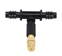 HEEPDD 10 Pièces Buses d'eau de Brumisation, Buse Amovible Facile à Installer Accessoires D'irrigation de Jardin Arroseurs de Refroidissement avec Connecteur en T pour Tuyau 8/12