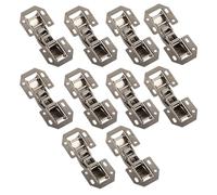 HEEPDD 10 Pièces Charnières D'armoire sans Perçage, Charnières D'angle Pliées en Acier laminé à Froid avec Double Placage, pour Armoires, Armoires de Cuisine et Portes de Meubles