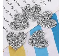 HEEPDD 10 Pièces Exquises Applications de Diamants D'imitation en Forme de Cœur pour Les Accessoires de Vêtements et Décoration de Chaussures, Patch de Vêtements de Fixation de Plongée Chaude pour
