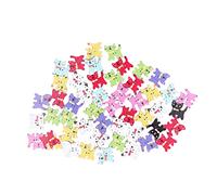 HEEPDD 100 Boutons de Couture en Bois en Forme de Chat, Bois Composite, Parfaits pour les Travaux Manuels, les Tissus Décoratifs, les Vêtements, Taille 24 Mm