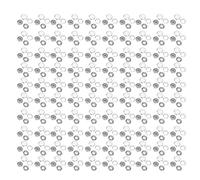 HEEPDD 100 Ensembles de Boutons-pression à Broches, Attaches en Acier Inoxydable pour les Projets de Couture, Installation Facile pour les Vêtements et la Réparation à Domicile (Perle blanche bordée