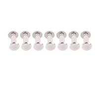 HEEPDD 100 Ensembles Vis de Rivet, en Acier Inoxydable M2.5 Vis de Rivet à Tête Ronde Plate Ensemble sécurisé Facile à Utiliser (3,5 * 10 * 7 mm)