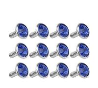 HEEPDD 100 Pcs Rivet, B Acrylique Diamant Rivet 8 MM DIY Décoratif Goujon Synthétique Cristal pour Bagages Chaussures Chapeaux Vêtements Décoration(Bleu Profond)