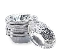 HEEPDD 100 Pièces Coquetiers à Tartelettes, Moules à en Aluminium pour Tartes, Gelées, Muffins, Mini Gâteaux, avec Feuille D'aluminium Recyclable Robuste (SILVER)