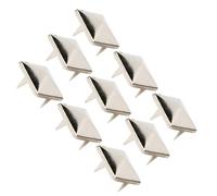 HEEPDD 100 Pièces Rivets Punk Pyramide Carrée, Goujons Métalliques à Quatre Griffes en Laiton pour Bracelets à Faire Soi-même Vêtements Chaussures et Sacs à Main (10MM)