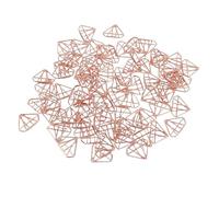 HEEPDD 100 Pièces Trombones en Forme de Diamant, Pinces de Planificateur Décoratives Robustes en Acier Inoxydable pour Bureau école à Domicile avec Boîte Transparente