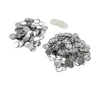 HEEPDD 100 SETS ROND BATTING BOUTON Pièces Légères et Oxyde de Bricolage avec créativité, Facile à Transporter et à Utiliser des Matériaux de Fer (32 mm)