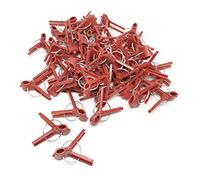 HEEPDD 100pcs Clips de Greffage en Plastique, Clips de Support du Concombre de Tomates Garden pour Soutenir Les Vignes de Tiges Grandit (Rouge foncé)