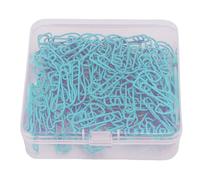 HEEPDD 100pcs Interrochet Clips en Forme de Papier Livret de Marque Page Bulk Iron Office School Home Supplies avec Boîte de Stockage pour Organiser des Fichiers Documents (BLUE)