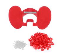 HEEPDD 100pcs Poulet Goggles, Anti-Pecking Poulet Peepers Eyes pour (Double Faisceau Moyen)