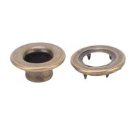 HEEPDD 100pcs Renque-ronde, œillets et œillets Eyelettes et Laveuses en Métal Durable pour Artisanat DIY Réparation de Tissus Chaussures en Cuir Chapeaux 100pcs Gommette, Installation Facile (Bronze)