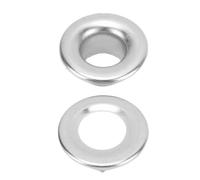 HEEPDD 100pcs Renque-ronde, œillets et œillets Eyelettes et Laveuses en Métal Durable pour Artisanat DIY Réparation de Tissus Chaussures en Cuir Chapeaux 100pcs Gommette, Installation Facile (SILVER)