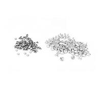 HEEPDD 100pcs Strass Rivet Tack Cristal incrusté Rivets Rapides Tubes métalliques tubulaires pour vêtements en Cuir Chaussures Sacs[# 2] Boucles