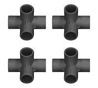 HEEPDD 10pcs 6 Voies Connecteur de Coude d'angle de Pipe en PVC 20 Mm Diamètre Intérieur - Facile à Utiliser et à Remplacer - Idéal pour Construire Tout Type de Structure (Black)