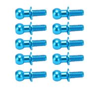 HEEPDD 10pcs Metal Ball Head Vis à Vis Link Rod Extrémité pour TT01, Exquise en Aluminium en Alliage Balle Boule de Piste de Liaison pour la Voiture RC (Blue)