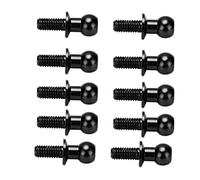 HEEPDD 10pcs Metal Ball Head Vis à Vis Link Rod Extrémité pour TT01, Exquise en Aluminium en Alliage Balle Boule de Piste de Liaison pour la Voiture RC (Black)
