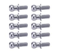 HEEPDD 10pcs Metal Ball Head Vis à Vis Link Rod Extrémité pour TT01, Exquise en Aluminium en Alliage Balle Boule de Piste de Liaison pour la Voiture RC (Ti)