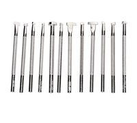 HEEPDD 12PCS Outil de Timbre en Cuir, Outils de Gravure et de gaufrage sur Cuir Différentes Formes de poinçon de Timbres de Forme pour la Fabrication de Selle pour Le Travail du Cuir