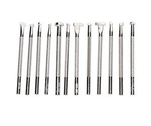 HEEPDD 12PCS Outil de Timbre en Cuir, Outils de Gravure et de gaufrage sur Cuir Différentes Formes de poinçon de Timbres de Forme pour la Fabrication de Selle pour Le Travail du Cuir